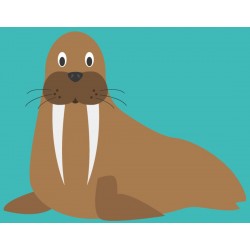 Sticker morse aux dents longue