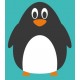 Sticker mural pingouin bebe
