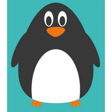 Sticker mural pingouin bebe
