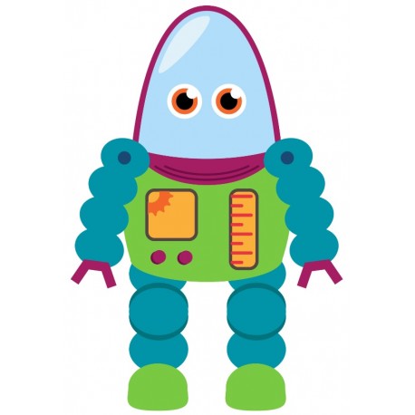 Sticker robot rouge