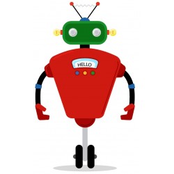 Sticker robot en fraise