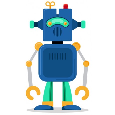 Sticker robot en fraise