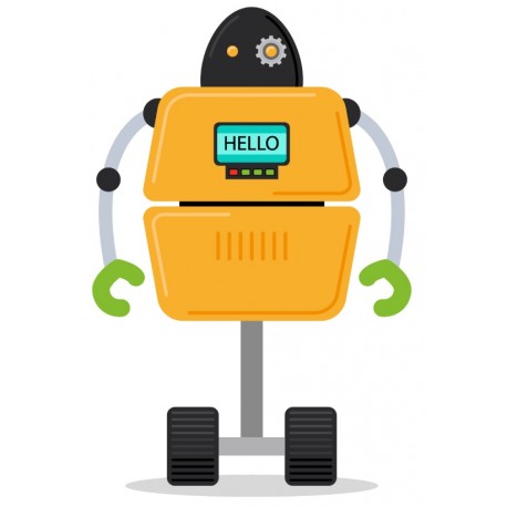 Sticker robot en fraise