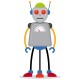 Sticker robot gros jaune