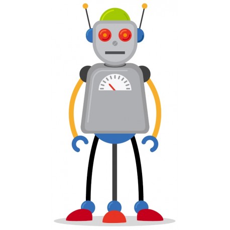 Sticker robot gros jaune