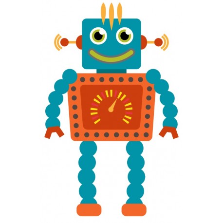 Sticker robot gris trois pattes