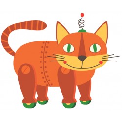 Sticker chat robot orange