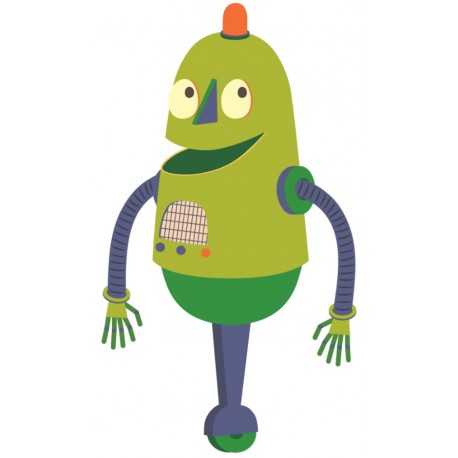 Sticker chat robot orange