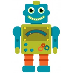 Sticker robot happy