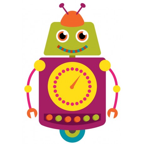 Sticker pieuvre robot