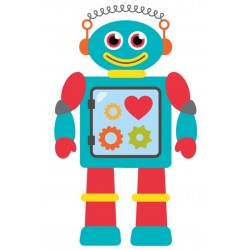 Sticker robot avec coeur