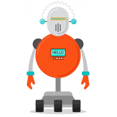 Sticker robot avec coeur