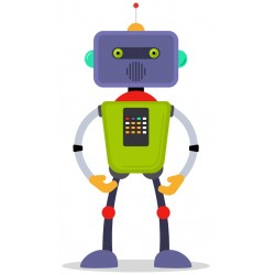 Sticker robot furieux