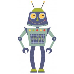 Sticker robot violet