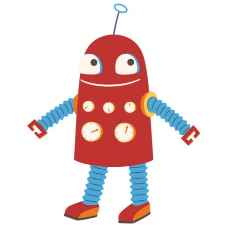 Sticker robot violet