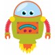 Sticker robot fillette vert