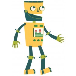 Sticker robot militaire