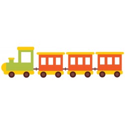 Sticker train chenille