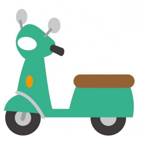 Sticker bicyclette bleue