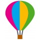 Sticker montgolfiere en vol