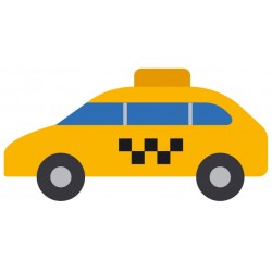 Sticker taxi jaune americain