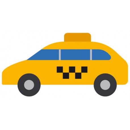 Sticker taxi jaune americain