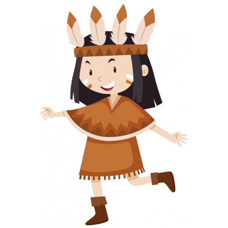Sticker indienne fille