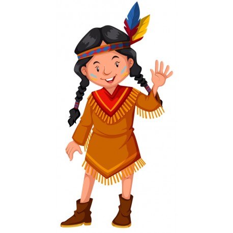 Sticker indienne fille