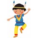 Sticker indienne fillette