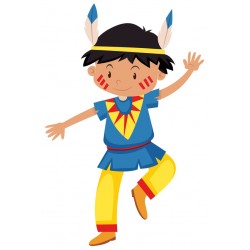 Sticker indienne fillette