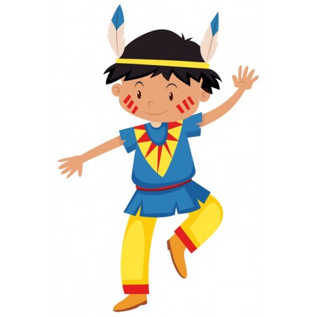 Sticker indienne fillette