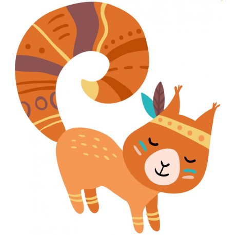 Sticker hibou chez les indien