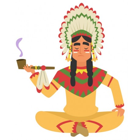 Sticker femme indien