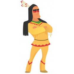Sticker indien femme danse