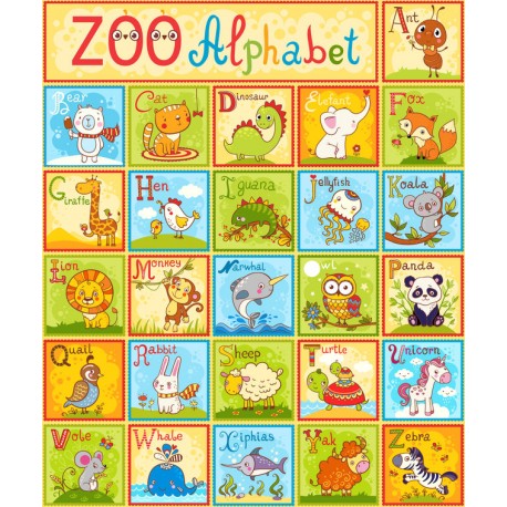 Sticker Alphabet zoo