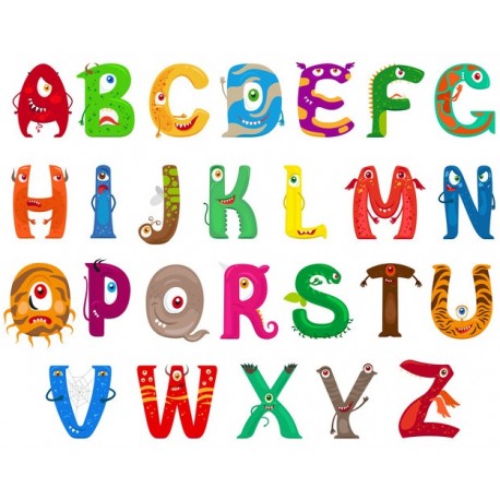 Sticker Alphabet monstre