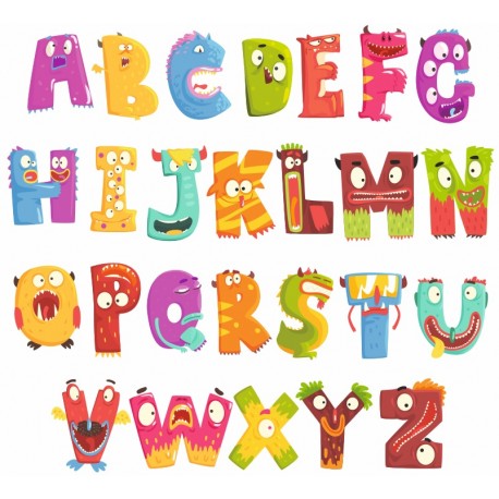 Sticker Alphabet monstre