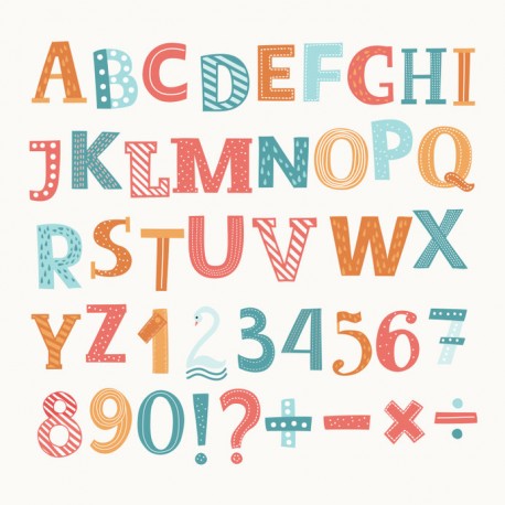 Sticker Alphabet animaux jungle