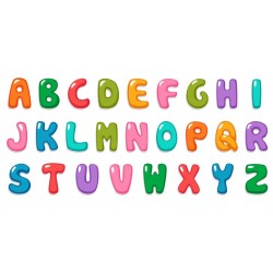 Sticker Alphabet pastel