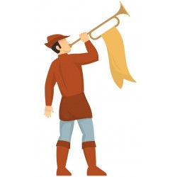 Sticker chevalier avec epee