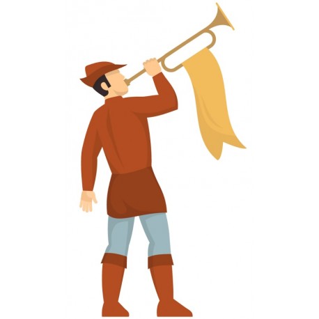 Sticker chevalier avec epee