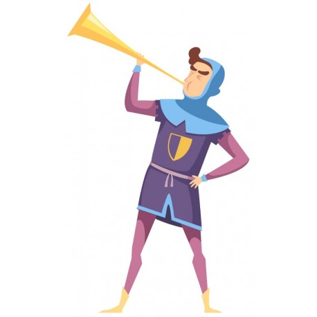 Sticker hallebarbde moyen age