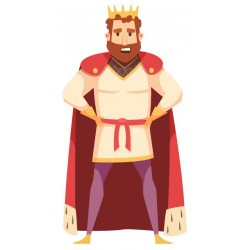 Sticker reine princesse bleu