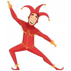 Sticker reine avec robe rose