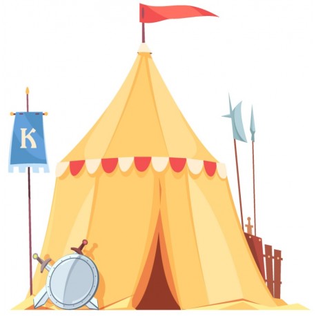 Sticker imposant chateau fort