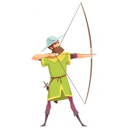 Sticker archer lance fleche
