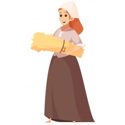 Sticker paysan moyen age