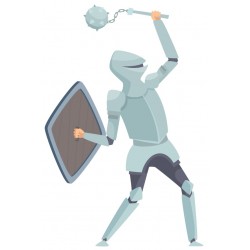 Sticker chevalier retrait epee