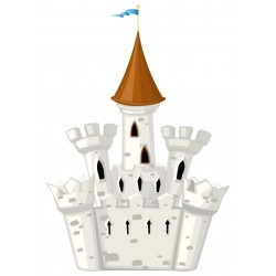 Sticker chateau rose