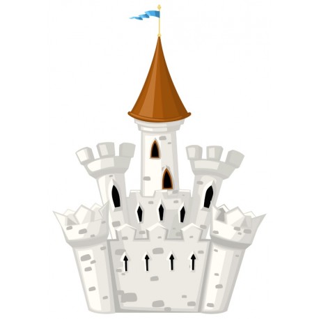 Sticker chateau rose